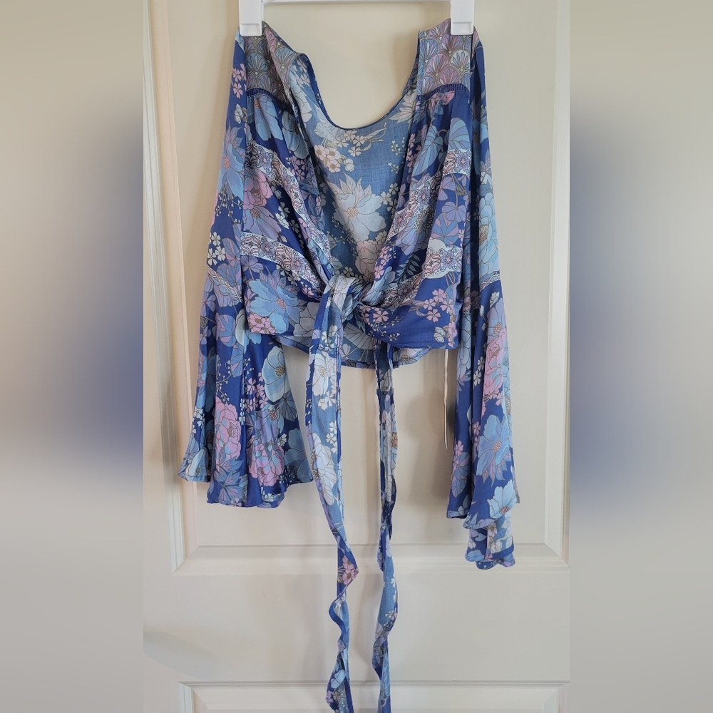 Nine Lives Bazaar Violet top in Bluebelle - Picture 5 of 10